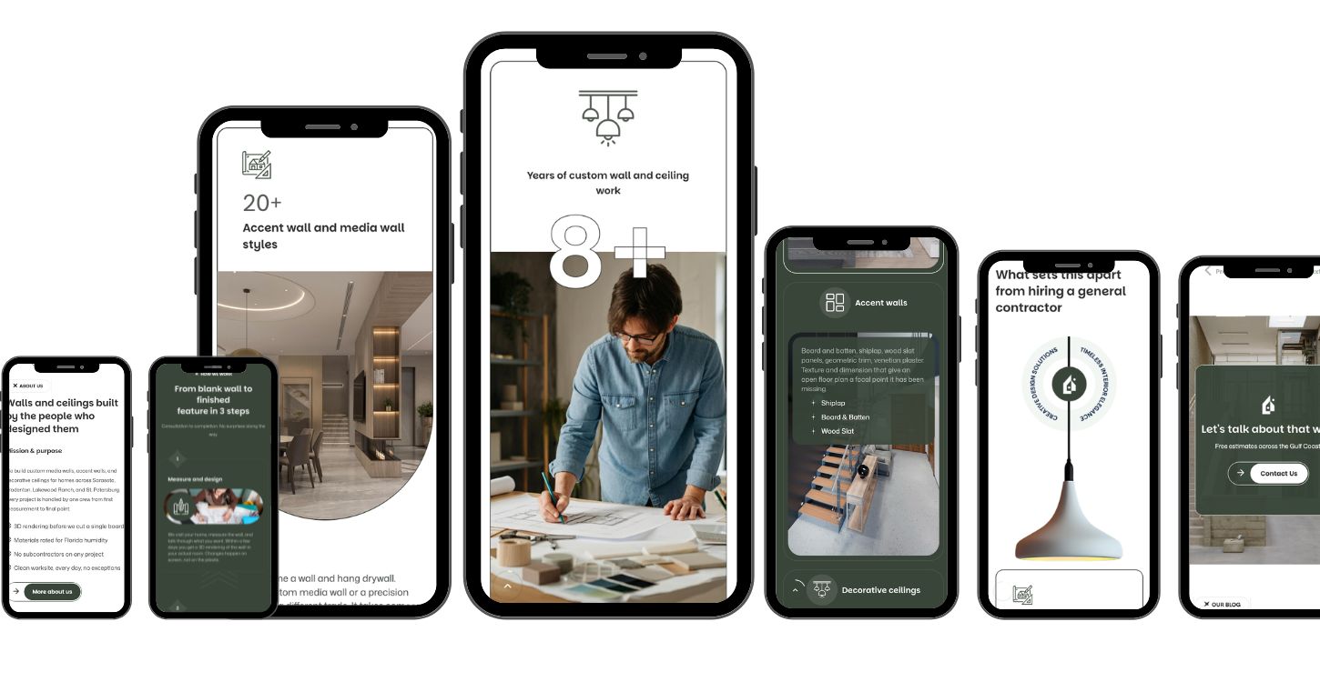 Web design for a Sarasota contractor