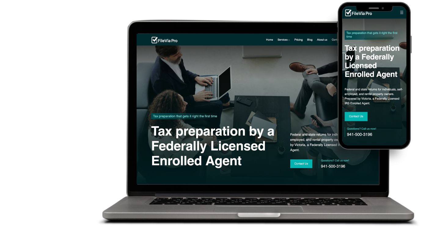 Tax and accounting website design